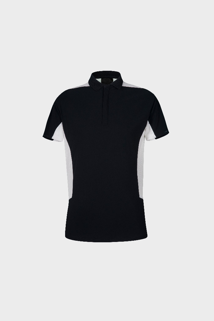 Junior Unisex Dark Blue Short-Sleeve Training Polo with White Mesh – Cavalleria Toscana