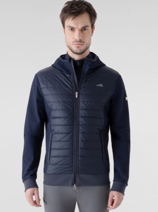 Navy blue padded and technical jacket for men - Ever - Equiline