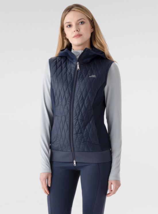 Chaleco azul acolchado y técnico para mujer - Eblyev - Equiline