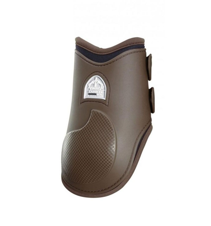 Brown back protectors for jumping, Carbon Gel model by Veredus