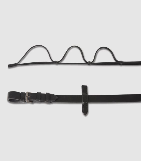 Dark brown web grip 19mm reins for horses by Premiere