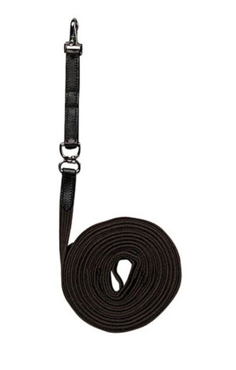 Ramal de trabajo para dar cuerda negro con quitavueltas (8m)-Hispano Hipica