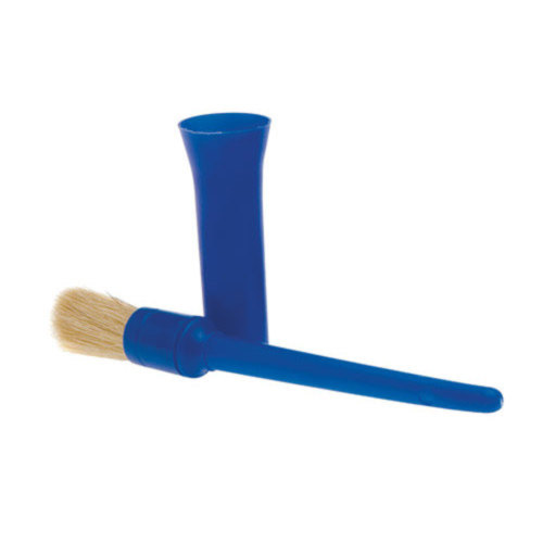 Brocha azul con capuchón especial para cascos - Hispano Hípica