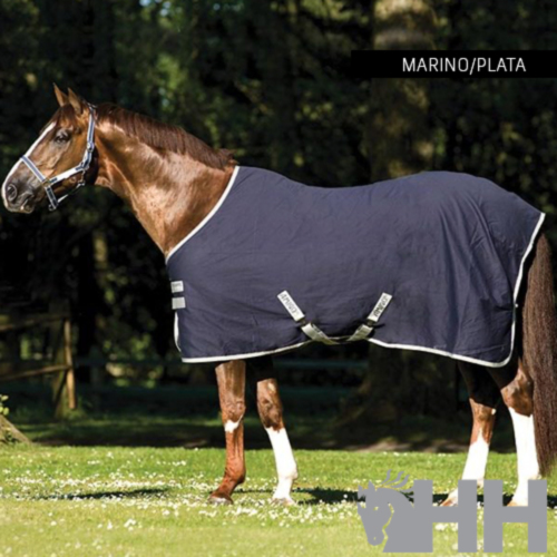 Versatile navy blue travel and/or drying blanket for horses - Horseware