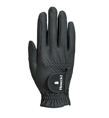 Guantes de montar a caballo negros transpirables - GRIP PRO - Roeckl