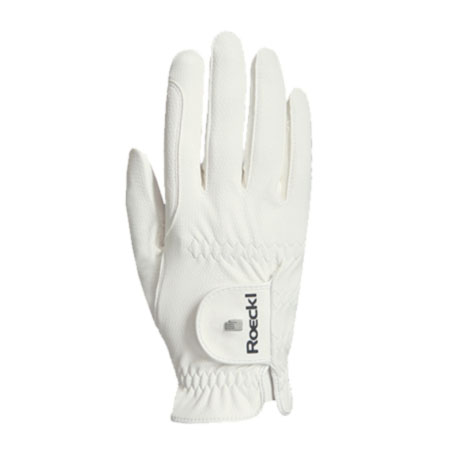 Breathable white horse riding gloves - GRIP PRO - Roeckl