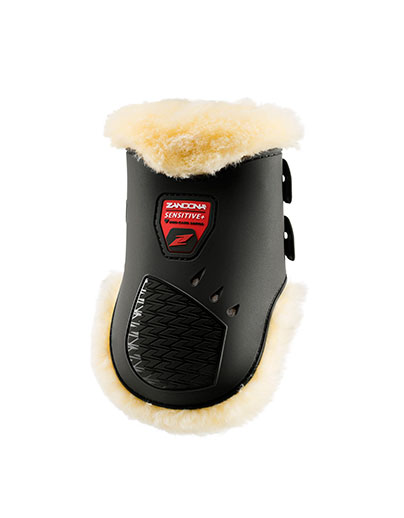 Lot de 2 protections postérieures noirs de saut modèle carbon air techno fur tendon - Zandona