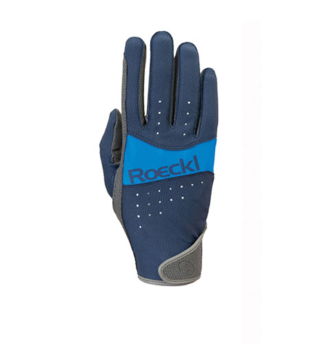 Gants d'équitation azyl marine et gris respirants MARBACH - Roeckl