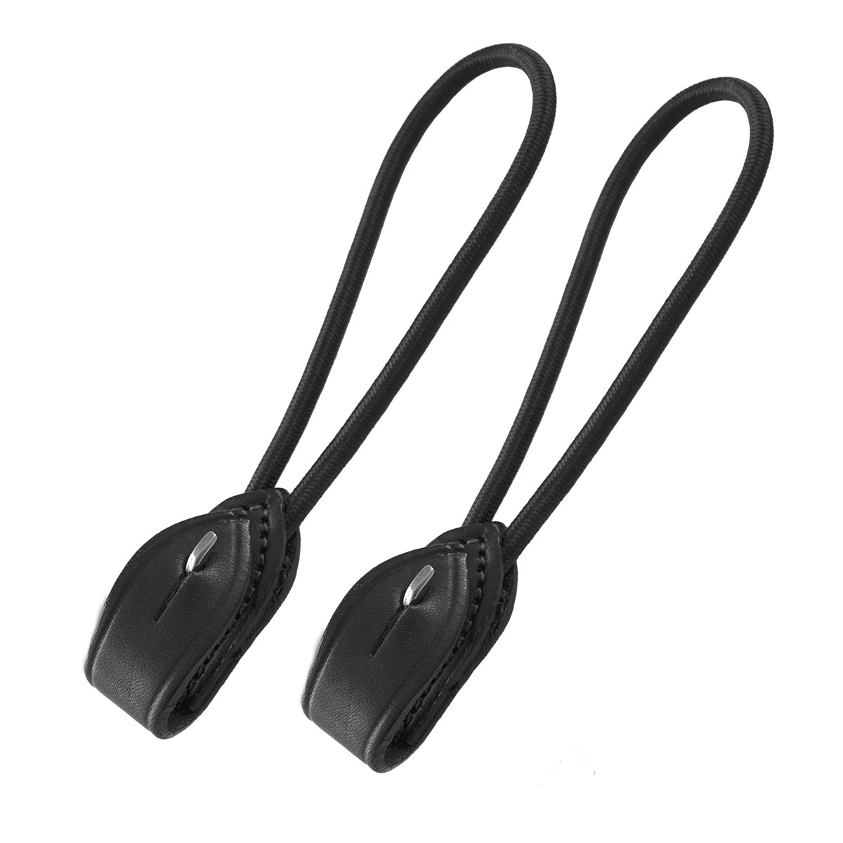 Paire de courroies noire en nylon et cuir pour pont Pelham - Lexhis