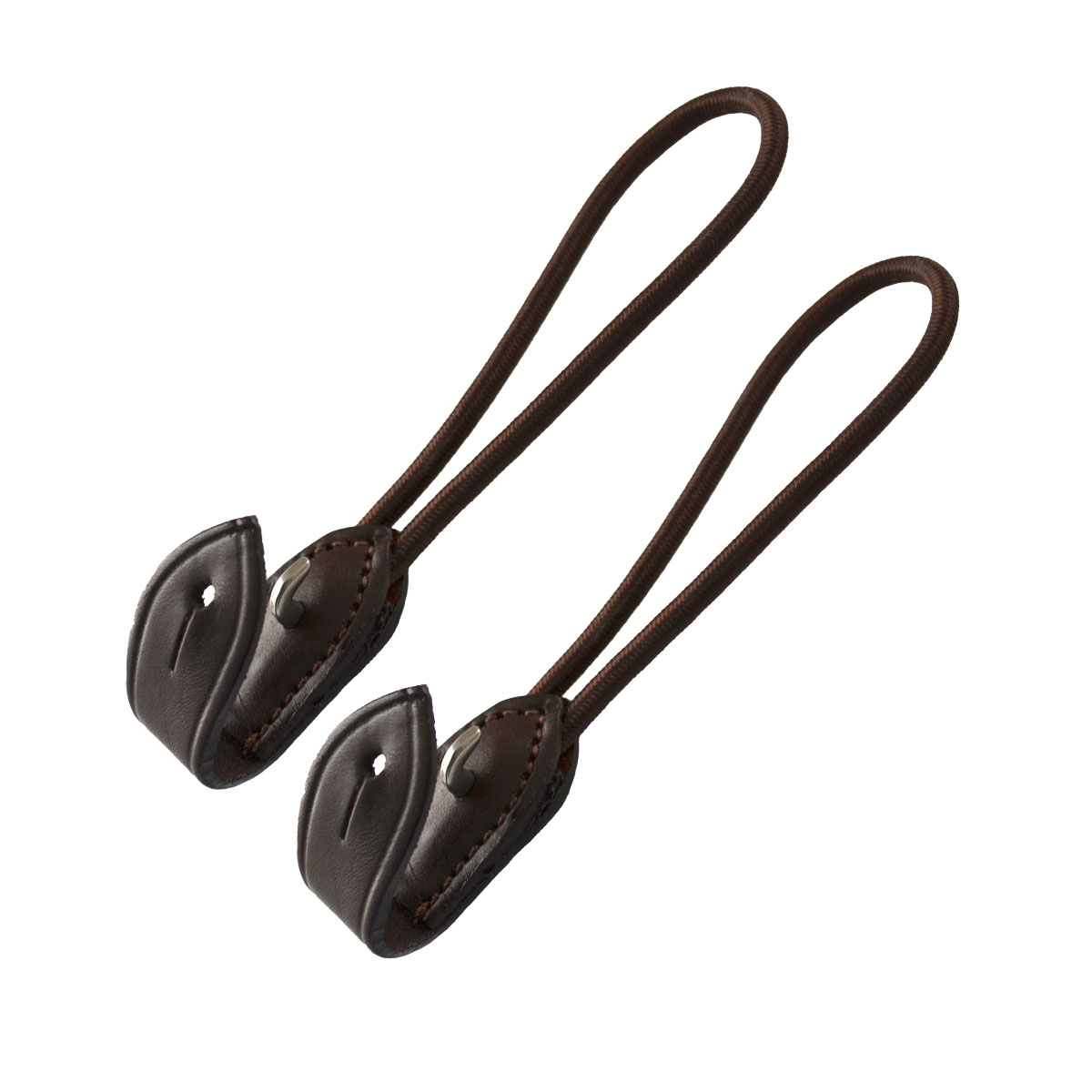 Paire de courroies marron en nylon et cuir pour pont Pelham - Lexhis