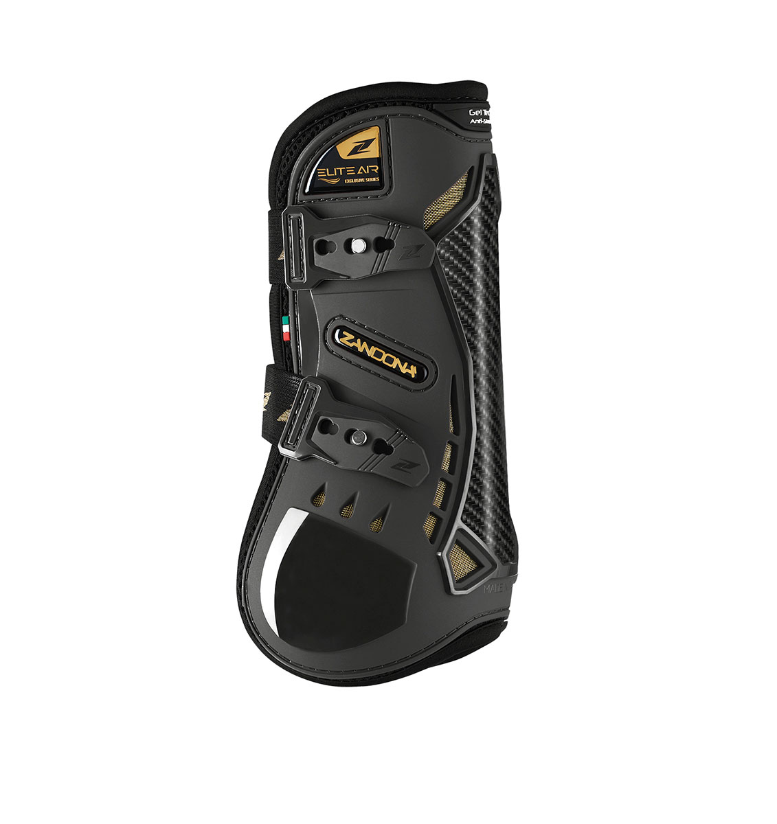 Lot de 2 protections antérieures noirs de saut Elite air tendon - Zandona