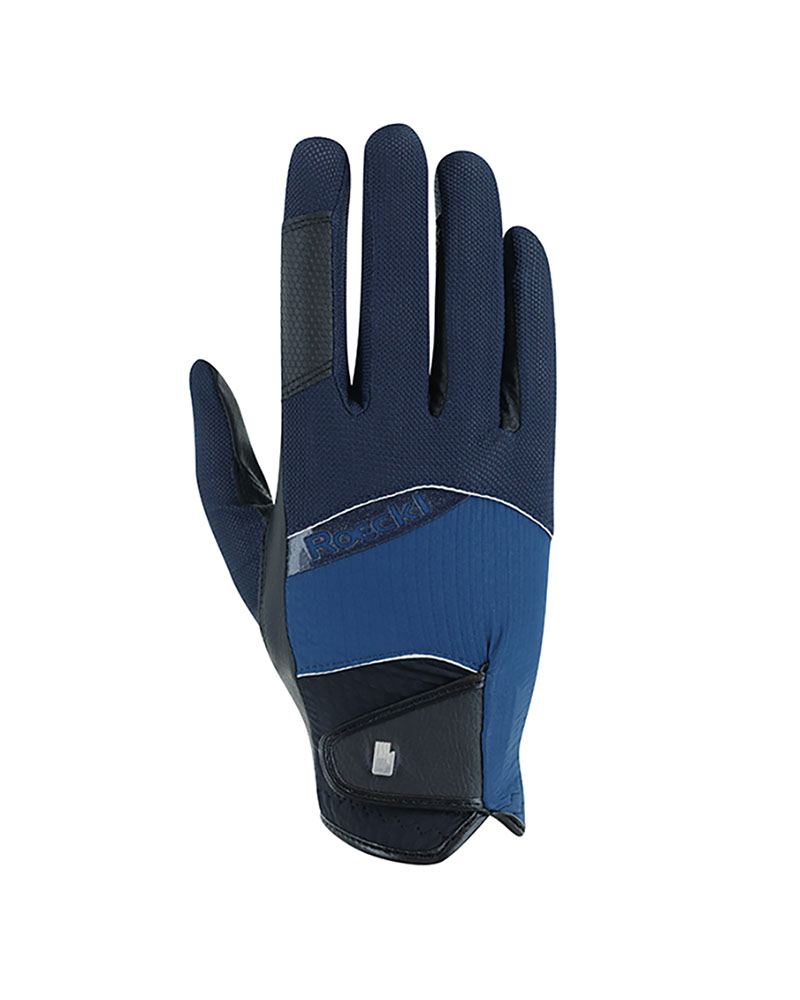 Breathable blue riding gloves - MILLERO - Roeckl