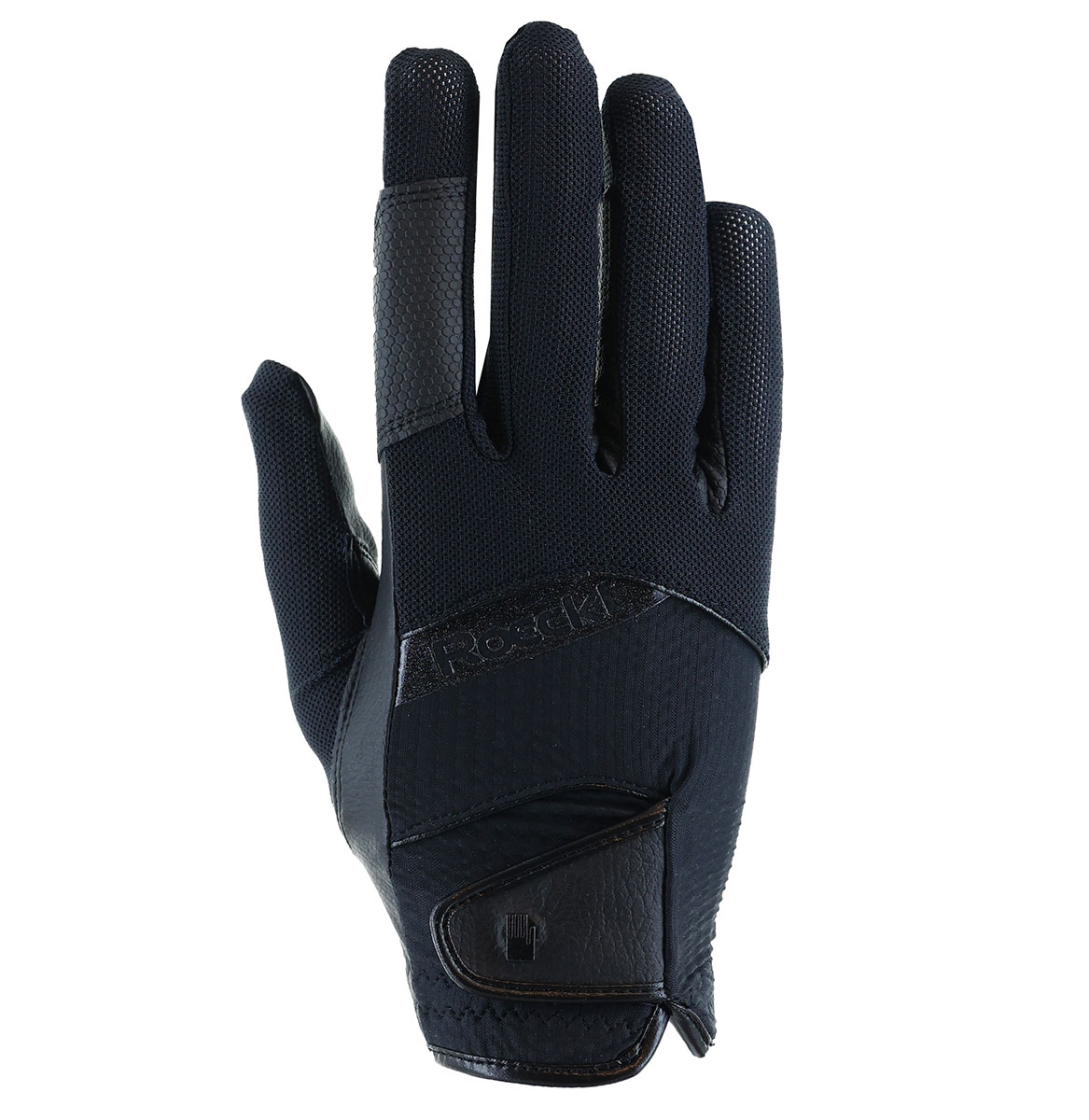 Breathable black horse riding gloves - MILLERO - Roeckl
