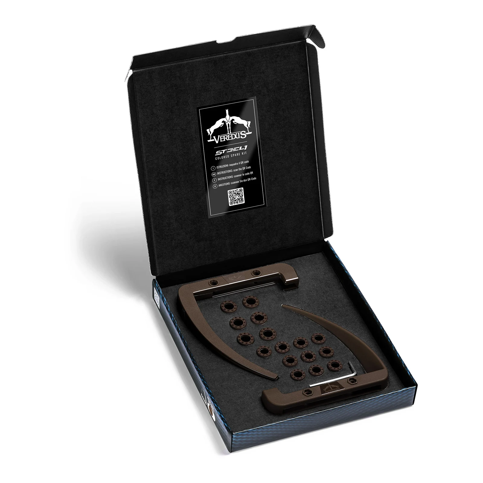 Black spare kit for Steel1 stirrups - Veredus