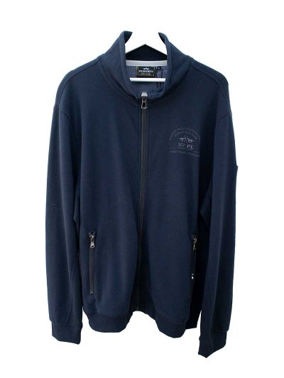 Sweat polaire avec fermeture éclair bleu marine pour homme - Eckley - HV Polo