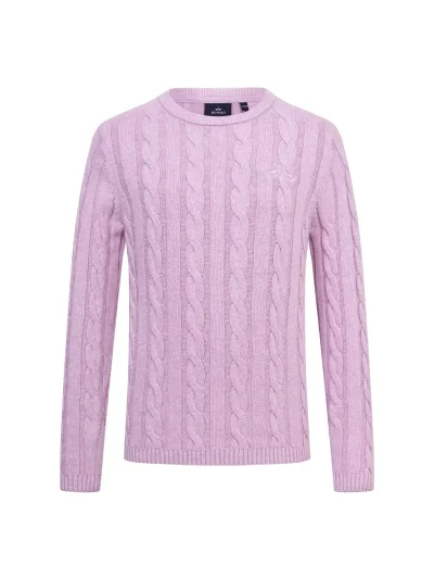 Pull en maille rose pour fille HVPTally - HV Polo
