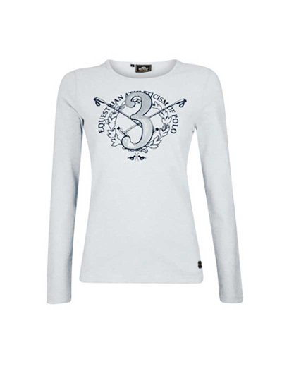 T-shirt à manches longues blanc pour femme - Elaine - HV Polo