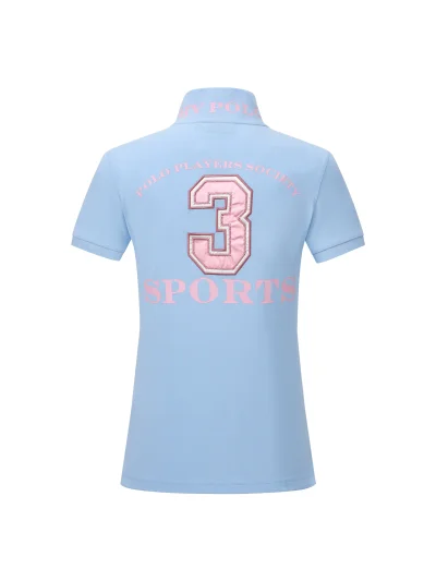 Polo bleu ciel pour fille Favouritas EQ - HV Polo - imagen 2