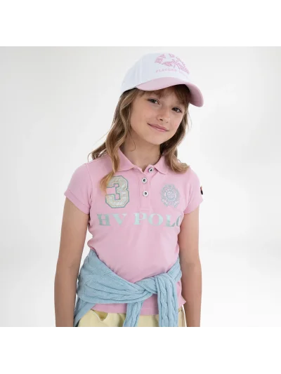 Polo rose pour fille Favouritas EQ - HV Polo - imagen 3