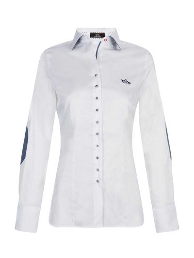 Chemise casual à manches longues blanc pour femme - Anastasia - HV Polo