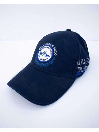 Casquette denim bleu clair avec broderies en blanc et bleu électrique - Bay - HV Polo - imagen 4