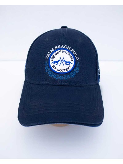 Casquette denim bleu clair avec broderies en blanc et bleu électrique - Bay - HV Polo - imagen 2