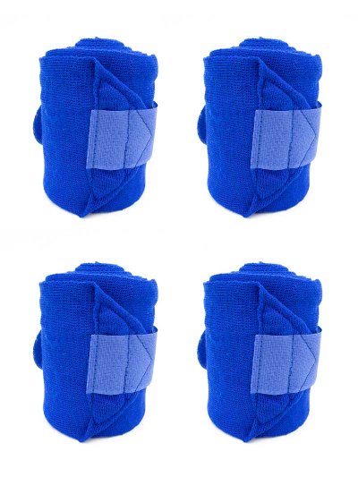 Lot de 4 bandes de repos bleu eléctrico pour cheval - Marjoman