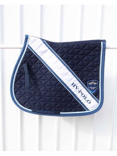 Tapis de saut bleu marine, blanc et bleu clair pour cheval (full) - Haxtun - HV Polo