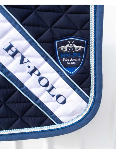 Tapis de saut bleu marine, blanc et bleu clair pour cheval (full) - Haxtun - HV Polo - imagen 2