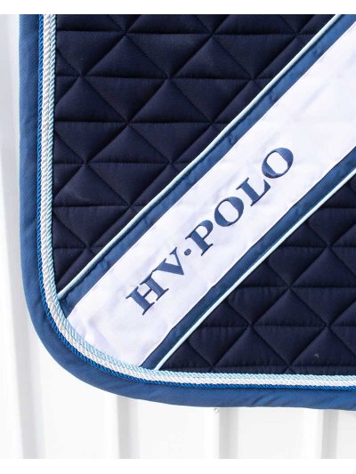 Tapis de saut bleu marine, blanc et bleu clair pour cheval (full) - Haxtun - HV Polo - imagen 4