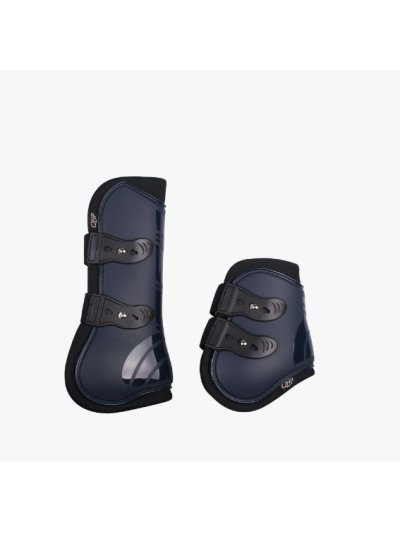 Pack of 4 navy blue protectors (tendons and fetlocks) for horses - QHP