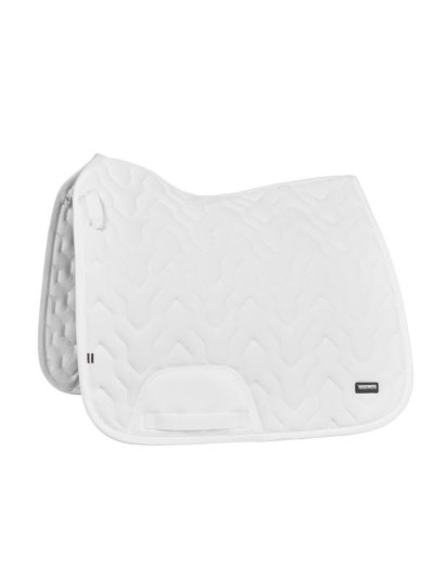 Sudadero de doma con efecto refrescante en color blanco y borde de saten para caballo-KLNelly-Kingsland