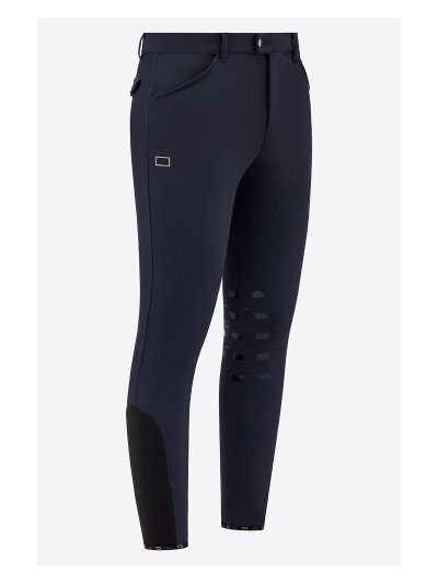 Pantalones de montar a caballo azul marino (grip rodilla) para hombre - RG