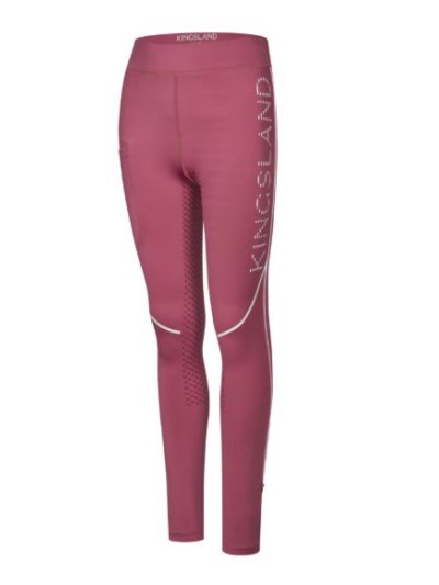 Mallas rosa fucsia (Pink Malaga) con el logotipo en letras blancas (full grip) - Junior - KLNana - Kingsland
