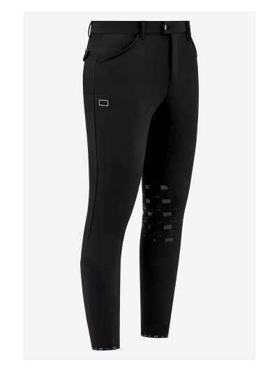 Pantalones de montar a caballo negros (grip rodilla) para hombre - RG