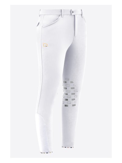 Pantalones de montar a caballo blancos (grip rodilla) para hombre - RG