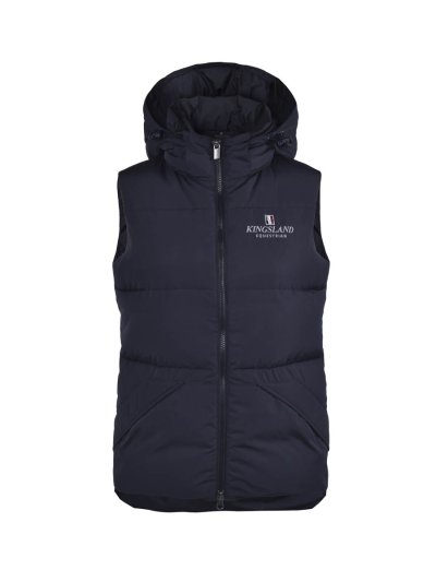 Chaleco acolchado azul marino con capucha unisex - Warmer - Kingsland