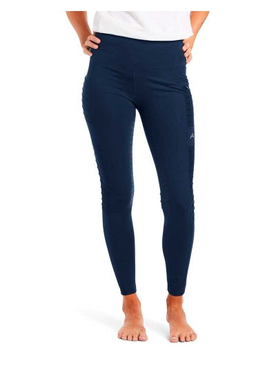 Leggings d'équitation bleu marine (grip à fond intégral) pour femme - EOS Moto - Ariat