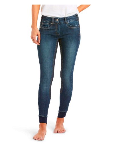 Pantalons d'équitation denim (grip à fond intégral) pour femme - Halo - Ariat
