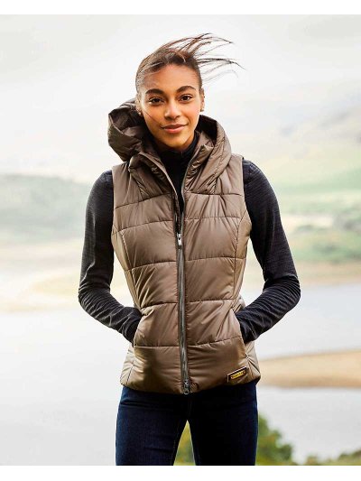 Gilet matelassé avec capuche marron foncé pour femme - Harmony - Ariat