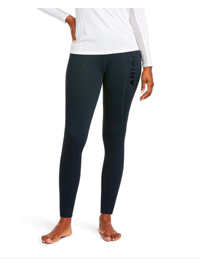 Leggings d'hiver bleu marine (grip à fond intégral) pour femme - Attain - Ariat