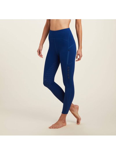 Leggings d'hiver bleu cobalt (grip aux genoux) avec poches latéraux pour femme Venture Thermal - Ariat