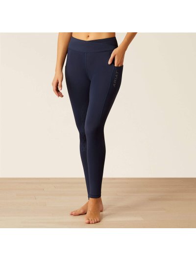 Leggings d'hiver bleu marine (medio grip) avec poches latéraux pour femme - Avail 2.0 - Ariat
