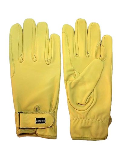 Gants jaune en cuir pour l'équitation - Triana - Gibbins