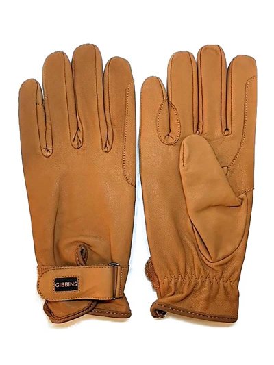 Gants marron en cuir pour l'équitation - Triana - Gibbins