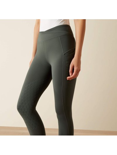 Leggings d'hiver vert grisâtre (knee grip) avec poches latéraux pour femme Avail 2.0 - Ariat