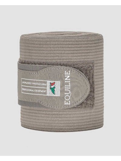 Lot de 2 Bandes polaires de travail avec élastique beige pour cheval - Equiline - imagen 2