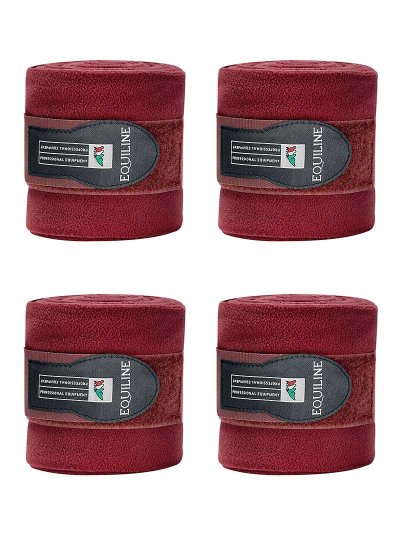Lot de 4 bandes polaires de travail bordeaux pour cheval - Equiline