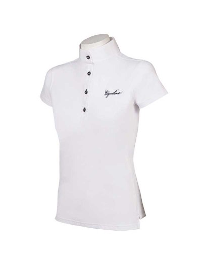 Polo de compétition blanc pour femme - Equiline