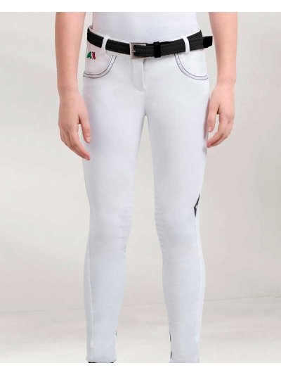 Pantalon d'équitation blanc pour fille - Taylor - Equiline